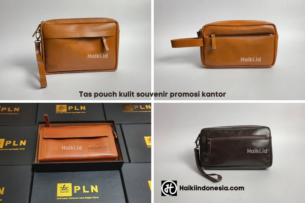 souvenir pouch kulit untuk promosi kantor